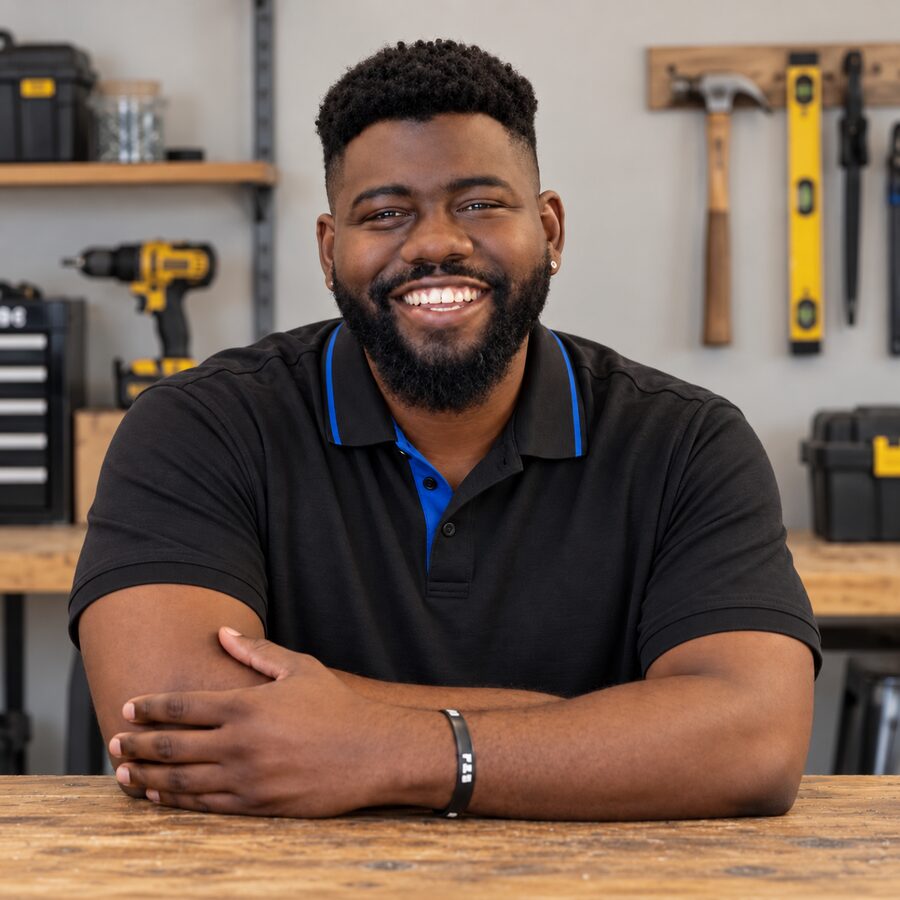Malcolm in his workshop